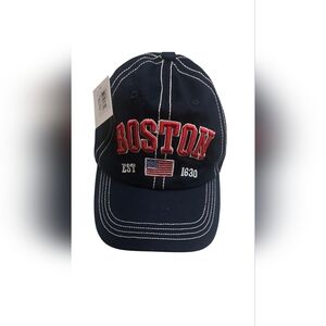 Boston Embroidered Navy Cap